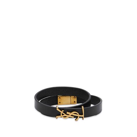 saint laurent ysl gold double wrap bracelet|Women's Saint Laurent Bracelets .